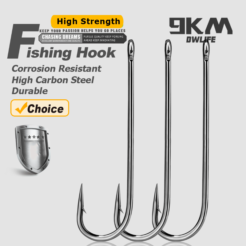 Fishing Hook Offset - 9KM Aberdeen Hooks lange steel vishaken